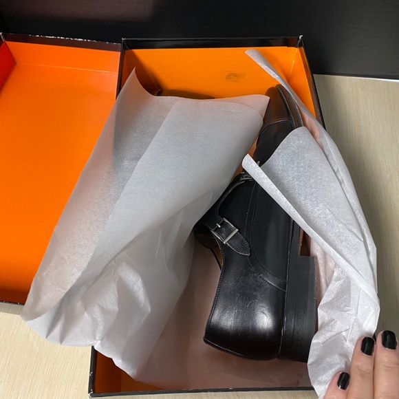 Magnanni Size 9 SILVIO Double Monk Strap Shoes Black Leather With Box - Picture 14 of 14